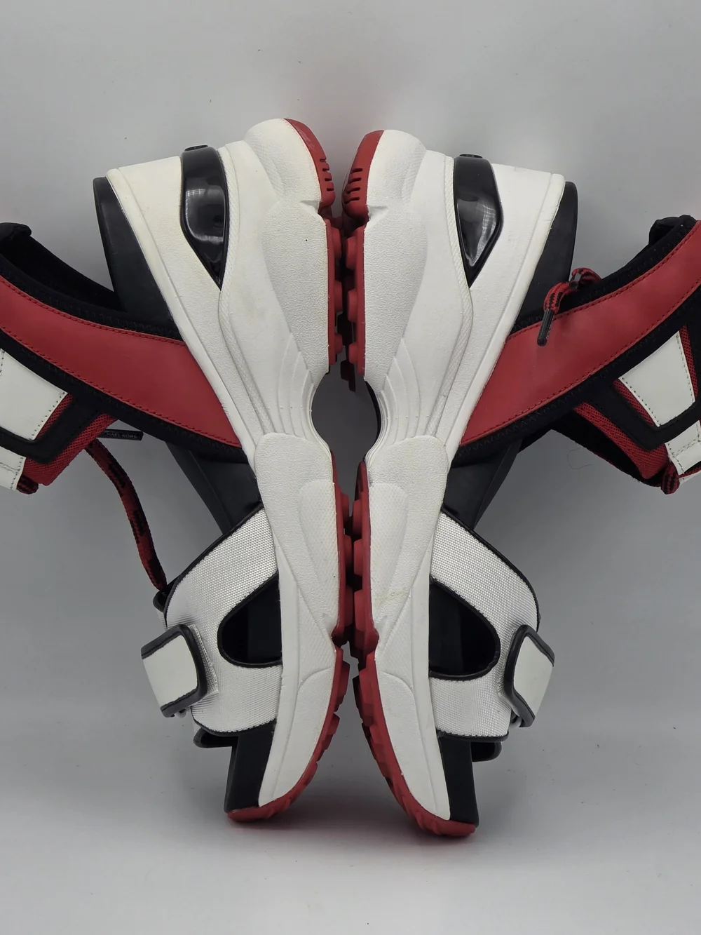 Michael Kors Red White Black Platform Sport Sandals